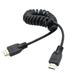 Foto&Tech Premium 4K Full HDMI to Full HDMI Coiled Cable Coiled 17 inch Extended to 51 inch Compatible with Atomos Recorder Video Monitor to Camcorder Camera Cage Supports Ethernet 3D 4K HDR
