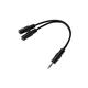 Monoprice Audio/Stereo Splitter Cable - 0.5 Feet - Black | 3.5mm Stereo Plug/Two 3.5mm Stereo Jack
