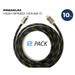 QualGear 10 Feet-2 Pack HDMI Premium Certified 2.0 cable with 24K Gold Plated Contacts Supports 4K Ultra HD 3D 18Gbps Audio Return Channel Ethernet (QG-PCBL-HD20-10FT-2PK)