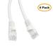 eDragon CAT5E White Hi-Speed LAN Ethernet Patch Cable Snagless/Molded Boot 14 Feet Pack of 4