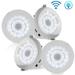 Pyle Pro 3.5 In Bluetooth Ceiling Wall Speaker Kit System w/ LED Lights (4 Pack)