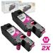 LD Compatible Replacements for Dell 332-0401 / 4J0X7 Set of 2 Magenta Laser Toner Cartridges for use in Dell Color Laser C1660w