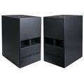 Sound Town 2-Pack 12 800 Watts Powered PA DJ Subwoofers with Folded Horn Design Birch Plywood Black (CARME-112SPW-PAIR)