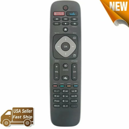New TV Remote Control URMT39JHG003 Compatible with Philips Smart LED LCD HDTV 32PFL4908 29PFL4908 40PFL4908 39PFL2608/F7 50PFL3908/F7