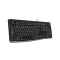 Logitech K120 Wired Keyboard for Windows USB Plug-and-Play Full-Size Spill-Resistant Curved Space Bar Compatible with PC Laptop Black