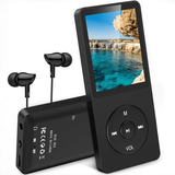 AGPTEK MP3 Player 70 Hours Playback Lossless Sound Music Player A02 8GB Black