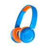 Kids On-Ear Bluetooth Headphones with single-side flat cable and reduced volume for safe listening