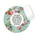 POPCreation Bible Verse Colorful Vintage Floral Flowers Pattern Circle Mouse pads Gaming Mouse Pad 9.84x7.87 inches