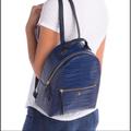 Tory Burch Bags | New Tory Burch Croc-Embossed Backpack | Color: Blue | Size: Os