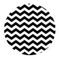 POPCreation Black and White Chevron Round Mouse pads Gaming Mouse Pad 7.87x7.87 inches