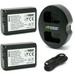 Wasabi Power Battery (2-Pack) and Dual Charger for Sony NP-FW50