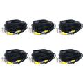 VideoSecu 6x 150ft Feet Security Camera Video Power Cables BNC RCA Wires CCTV Surveillance Cords with Bonus Adapters b7q