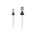 iEssentials - Charging / data cable - Micro-USB Type B male to USB male - 3.3 ft - white - flat