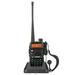 Walkie Talkie Dual Band Walkie Talkie with LED Flashlight and Earphone Black