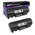 2PK Compatible 50F1X00 Extra High Yield Black Laser Toner Cartridge for Lexmark 501X for use in Lexmark MS410d MS410dn MS510dn MS610dn MS610dtn MS610de MS610dte MS315dn MS415dn