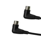 AUDIO2000 S ADC2052 Right Angle 5 Pin Midi Cable With Double Shields 10 ft.