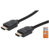 Manhattan Certified Premium High Speed 4K HDMI Cable - 18 Gbps Bandwidth HDMI Male to Male Shielded 15 ft. Black