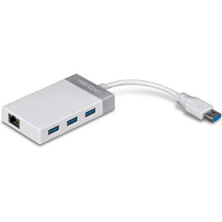 TRENDnet TU3-ETGH3 USB 3.0 to Gigabit Ethernet Adapter + USB Hub