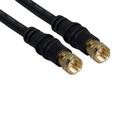 Kentek 6 Feet FT RG-6 RG6 F-type screw on RF gold plated cord wire connector coax coaxial 75 ohm digital cable satellite TV VCR black