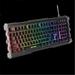 ENHANCE Infiltrate Membrane Hybrid Mechanical Gaming Keyboard - 7 Colors with 9 Lighting Effects with Soundwave LED Response Mode Anti-Ghosting Water/Spill Resistant Design & 12 Media Shortcuts