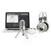 AKG K701 Premium Open-Back Studio Reference Headphones+Samson Recording Mic