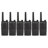 6 Pack of Motorola RMM2050 Two way Radio Walkie Talkies