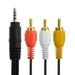 UPBRIGHT AV A/V 3.5mm mini plug to 3 RCA Audio Video Cable Cord Lead For Samsung SMX-F34BP SMX-F34BN SMX-F34SP SMX-F44 SMX-F44RN SMX-F44BP SMX-F44BN SMX-F44SP SMX-K45 SMX-K45RN