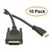 10 pack 6 Feet HDMI to DVI Cable HDMI Male to DVI Male