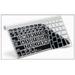 Apple Macbook Large Print Keyboard Cover-Wht on Blk (Renewed)
