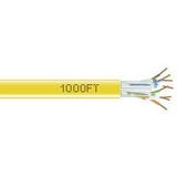 4PAIR 1000FT CAT6 YELLOW SOLID BULK PVC PULL BOX CABLE 550MHZ