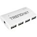 TRENDnet 7-Port High Speed USB Hub w/ Power Adapter - 7 x Type A USB 2.0 USB Downstream 1 x Type B USB 2.0 USB Upstream - External