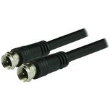 GE 25ft RG6 Coaxial Cable F-Type Double Shielded Coax Black 33598