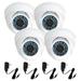 VideoSecu 4x Vandal-proof Infrared Night Vision Surveillance Security Cameras 1/3 inch CCD Wide Angle 480TVL with 4x Power Supply b4c