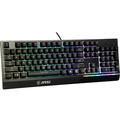 MSI Gaming Backlit RGB Dedicated Hotkeys Anti-Ghosting Water Resistant Mechanical Feel Gaming Keyboard (Vigor GK30 US)