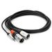 3 REAN 3.5mm TRS to Dual XLR3M 24 AWG Pro Stereo Breakout Cable