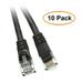 eDragon Cat5e Black Ethernet Patch Cable Snagless/Molded Boot 5 Feet 10 Pack