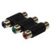 SF Cable 3 RGB RCA to 3 RGB RCA Component Coupler Gold Plated