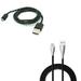 10ft USB Cable Charger Cord w 6ft USB Cable MicroUSB Power Wire V9A for Samsung Galaxy Tab 4 NOOK 10.1 (SM-T530) A 9.7 3 7.0 Sky J7 V (2017) Perx S6 Edge+ Edge Active S7 Active 8.0