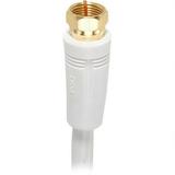 12 Rg-6 Digital Coaxial Cable With Gold Plated F Connectors - White