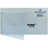 (200) CheckOutStore Slimline Single 1-Disc CD Jewel Cases (White)