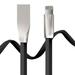 T-Mobile iPad Air Flat USB Cable Charger Sync Wire 6ft Long Cord [Zinc Alloy Connectors] [Black] [Fast Charge] V9V