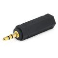 3.5mm Stereo Plug to 6.35mm (1/4 Inch) Stereo Jack Adapter - Gold Plated