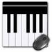 3dRose Piano keys - black and white keyboard musical design - pianist music player and musician gifts Mouse Pad 8 by 8 inches