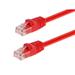 Monoprice Cat6 Ethernet Patch Cable - 1 Feet - Red | Network Internet Cord - RJ45 Stranded 550Mhz UTP Pure Bare Copper Wire 24AWG