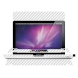 Skinomi Carbon Fiber Silver Laptop Skin for Apple Macbook Pro 17 2010 2011 2012