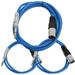 Seismic Audio 3 Pk of Blue XLR Male to 1/4 TRS Patch Cables - One 6 ft One 3 Ft One 2 ft Blue - SATRXL-M3C-Blue