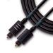 SatelliteSale Digital Toslink SPDIF Audio Optical Fiber Cable Universal Wire PVC Black Cord 3 feet