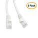 eDragon CAT5E Hi-Speed LAN Ethernet Patch Cable Snagless/Molded Boot 25 Feet White Pack of 3