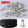 Mgaxyff 100pcs 9mm/0.35 Wheel Tyre Stud Screws Snow Tire Spikes for Car Auto SUV ATV Tire Snow Spikes Tyre Screw