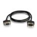 10 ft. Serial RS232 DB9 Cable with Low Profile Connectors M-F In-Wall CMG-Rated - Black